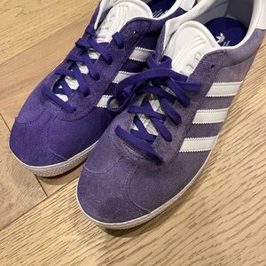 Adidas Purple and White Sneakers